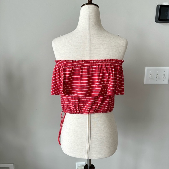 Abercrombie & Fitch Striped Tube Top - Color: RED STRIPE - Picture 4 of 8
